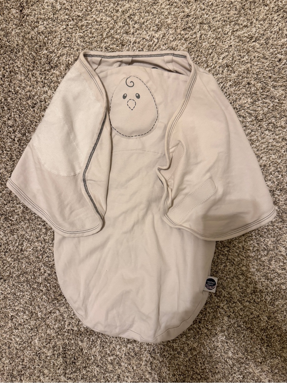 Nested bean Zen Swaddle Sack with Chick- taupe/Beige
